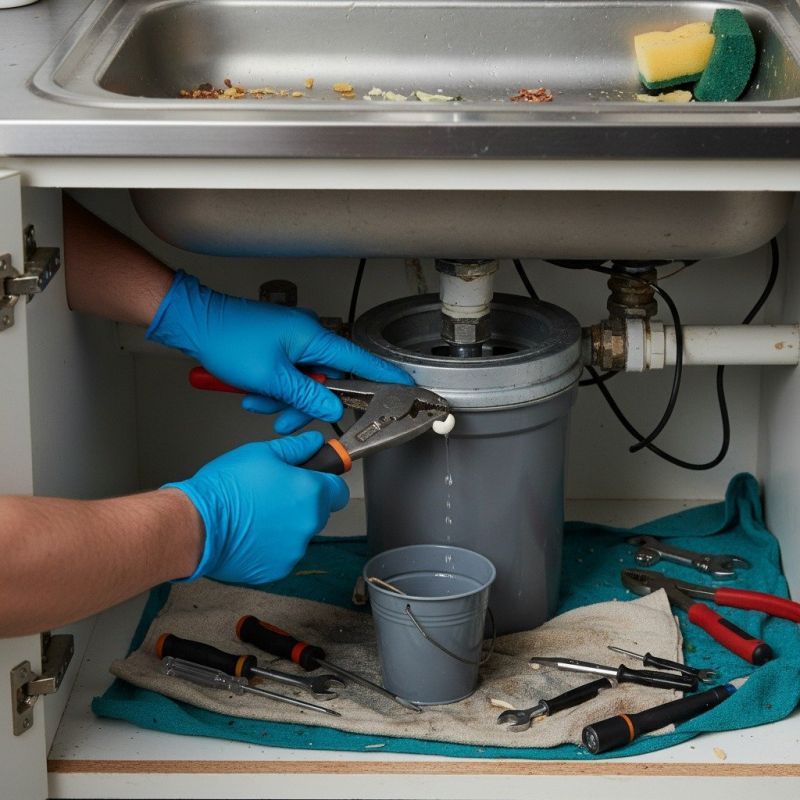 Garbage Disposal Installation detail