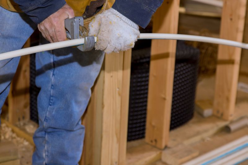 Plumber fixing a pipe